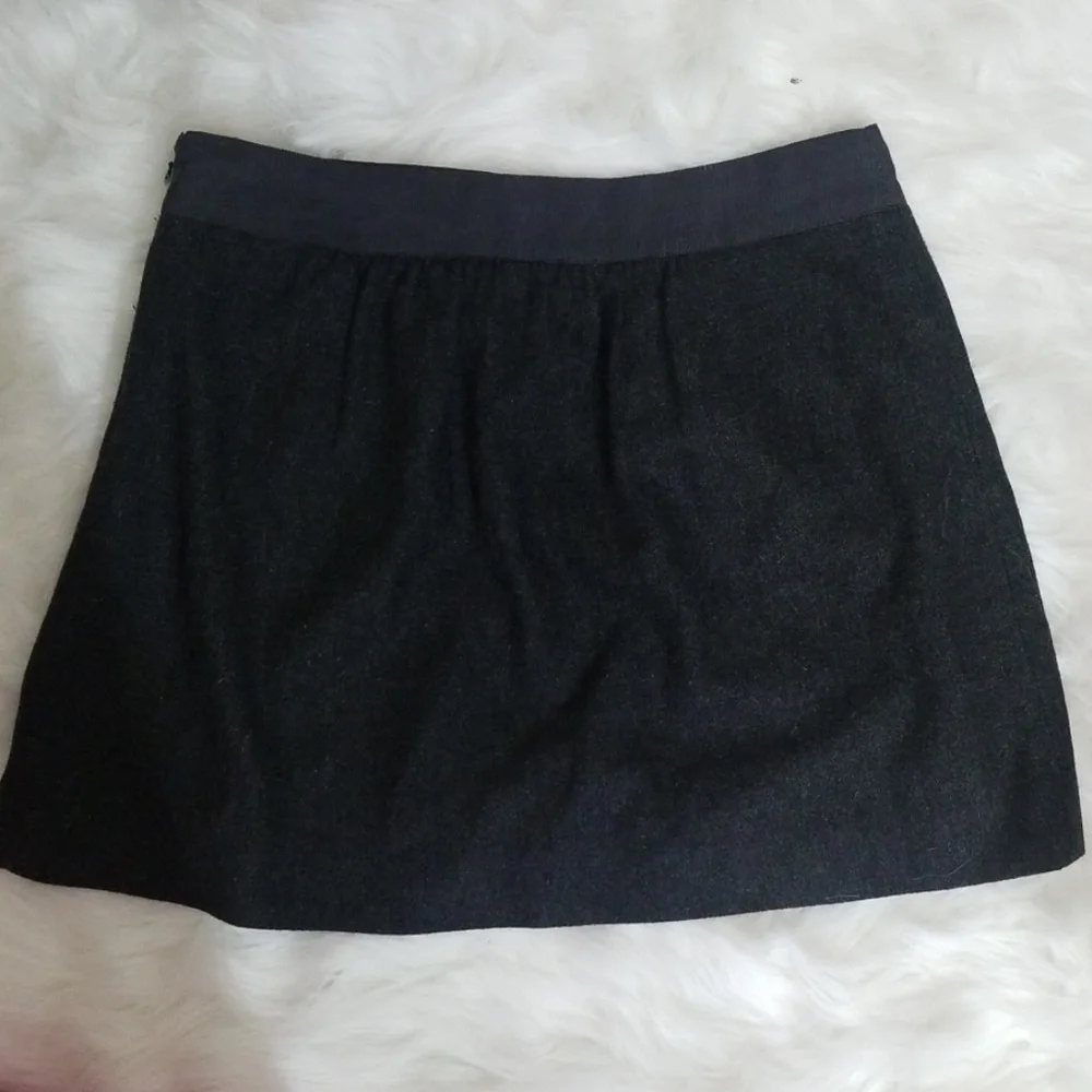 J. Crew Black/Charcoal Gray Mini Skirt. Sz 8